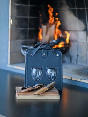 Set de Asado Open Glass Doble C/ Cubiertos Churrasco